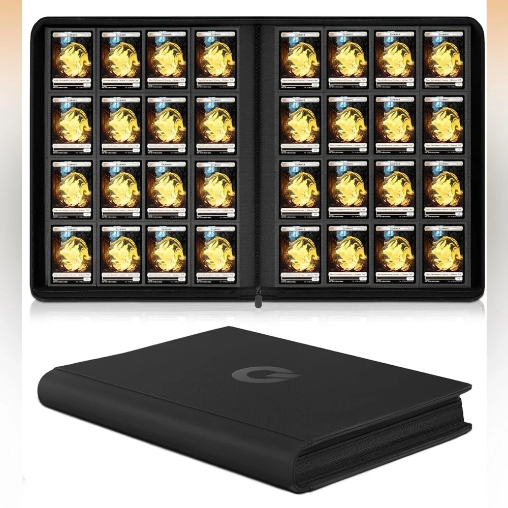 large trading card binder Top Loader Gengar TCG Binder, Custom Pokemon Binder This 16 pocket card binder ample storage space Collectible Card Binder Album Large